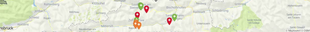 Map view for Pharmacies emergency services nearby Taxenbach (Zell am See, Salzburg)